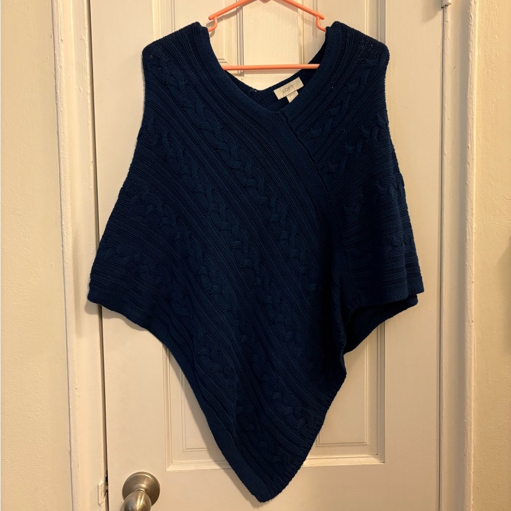 LOFT Blue Poncho